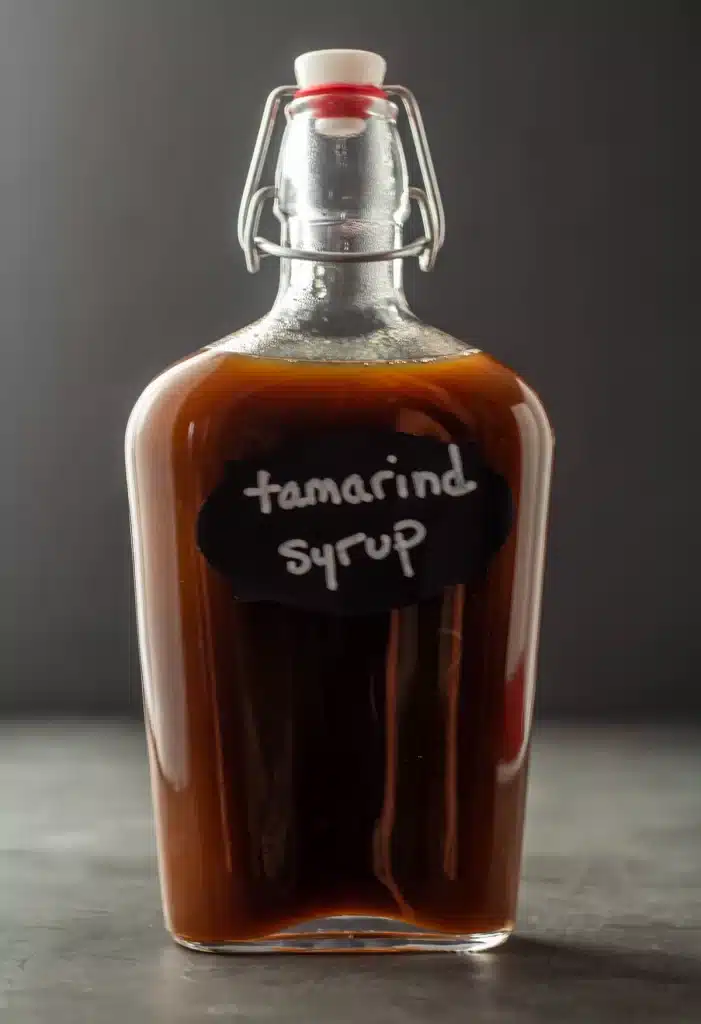 a bottle of tamarind syrup