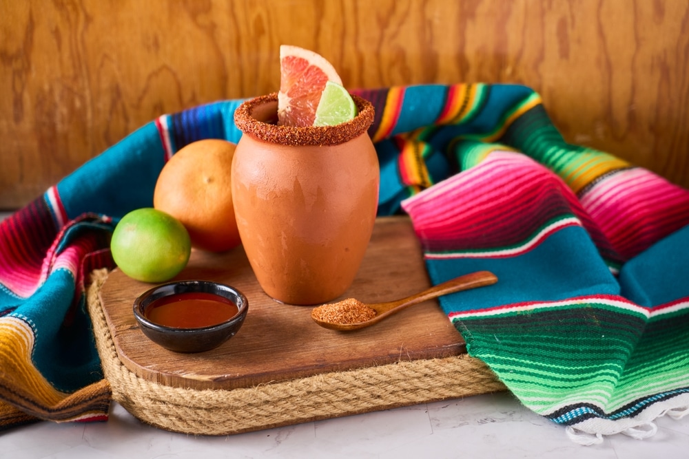 Refreshing Cantaritos With Tequila And Lime Cocktail From Mexico 