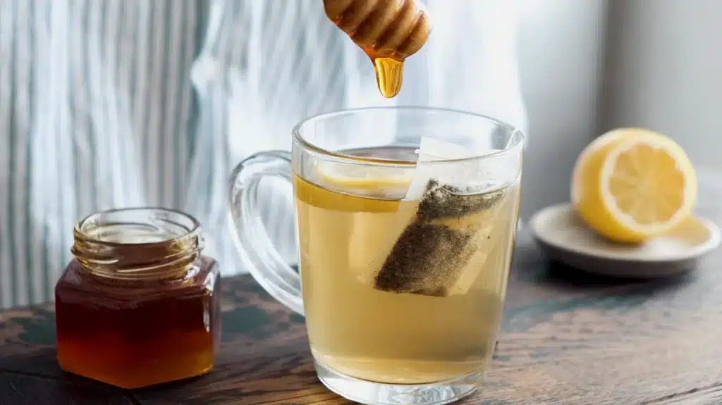 green tea with honey and lemon