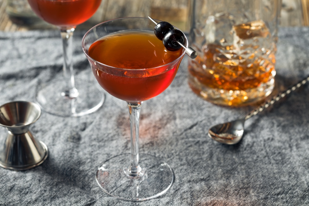 Homemade Rob Roy Cocktail with Scotch and Vermouth