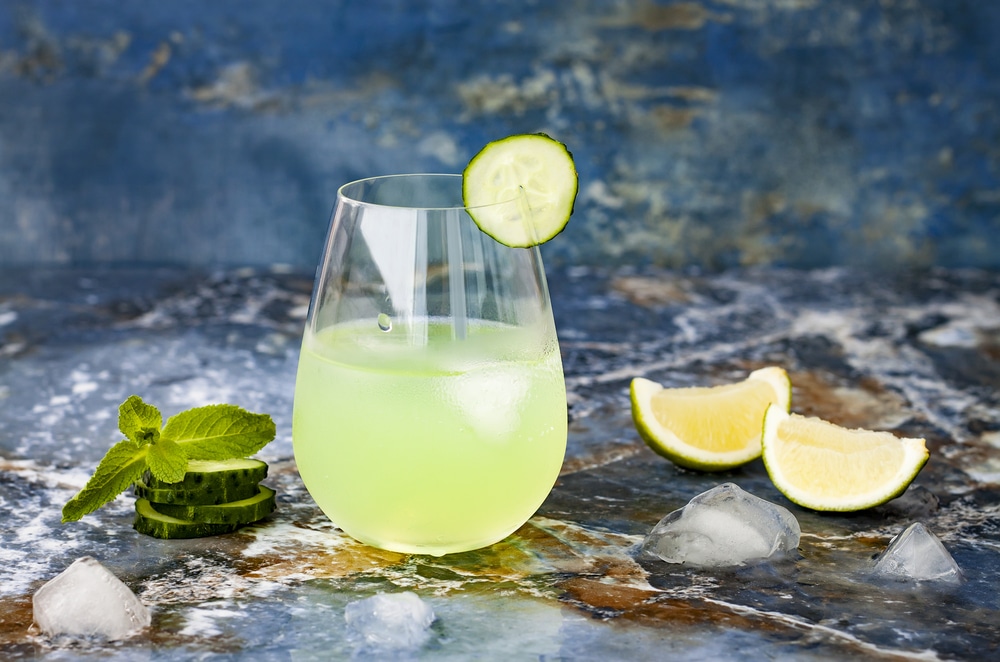 Sparkling Cucumber Mint Gin And Tonic Fizz