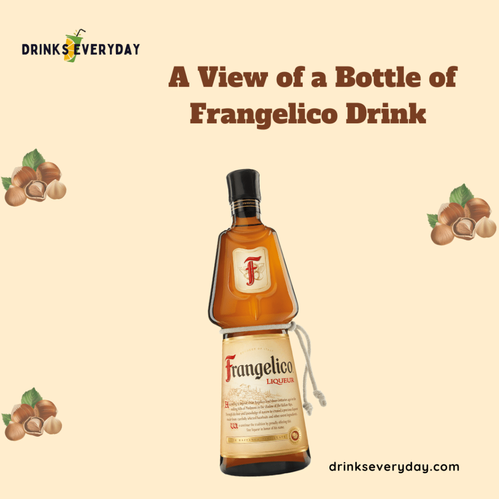 A View of a Bottle of Frangelico Drink