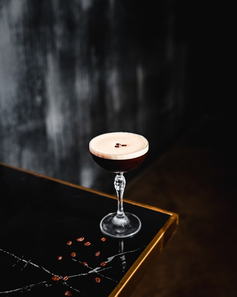 A view of a Frangelico espresso martini