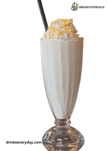 A view of a glass of Frangelico milkshake ( )